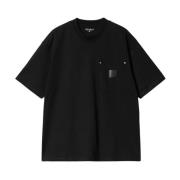 Carhartt Wip Fick-T-shirt med Frontlogo Black, Herr