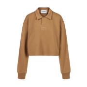 Iceberg Cropped fit polo neck sweatshirt Brown, Dam