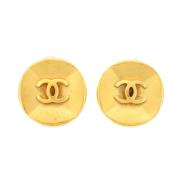 Chanel Vintage Pre-owned Metall rhngen Yellow, Dam