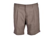 Briglia Klassiska Bermuda Shorts i Ullblandning Brown, Herr