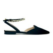 Prosperine Mocka Slingback Skor Blue, Dam