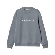 Carhartt Wip Mysiga Sweaters med Polyesterblandning Blue, Herr