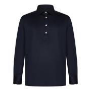 Kiton Blå Bomullsskjorta Regular Fit Blue, Herr