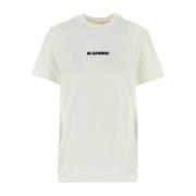 Jil Sander Klassisk Vit Bomull T-shirt White, Dam