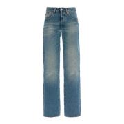 MM6 Maison Margiela Flared Low-Waisted Denim Jeans Blue, Dam