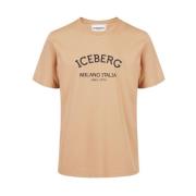 Iceberg T-shirt med isberglogotyp Brown, Herr