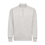 JW Anderson Grå Tröja med Halvzip Gray, Herr