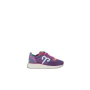 Wushu Ruyi Stiliga lädersneakers med 4 cm klack Purple, Dam