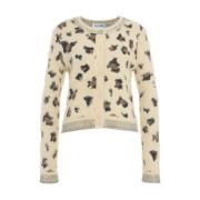 Blugirl Djurtryck Kofta Beige Aw24 Beige, Dam