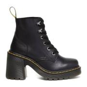 Dr. Martens Svarta Läderklackar med Goodyear-söm Black, Dam