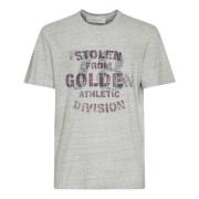 Golden Goose Vintage Print T-shirts och Polos MultiColour Gray, Herr