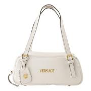 Versace Vit läder bowlingväska Vår-Sommar 2025 White, Dam