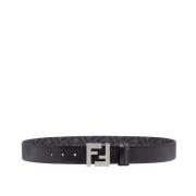 Fendi Studded Reversible bälte med FF Squared Black, Herr