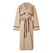 Baum und Pferdgarten Trench Coat med stora knappstängningar Brown, Dam