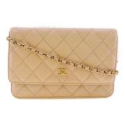 Chanel Vintage Pre-owned Laeder chanel-vskor Beige, Dam