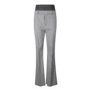 Sportmax Lince Byxor för en stilren look Gray, Dam