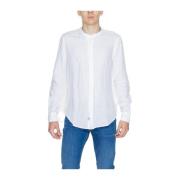 Blauer Linne Långärmad Skjorta Kollektion White, Herr