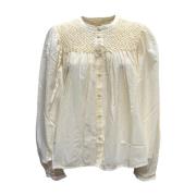 Ulla Johnson Soffia Blus med vida ärmar White, Dam