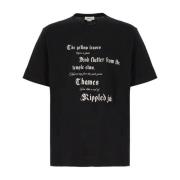 Alexander McQueen Avslappnad Bomull T-shirt för Män Black, Herr