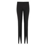 Federica Tosi Svarta Skinny Byxor med Framslitsar Black, Dam