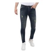 Local Fanatic Ripped Jeans Herr Slim fit Stretch - Mm-S-113 Blue, Herr