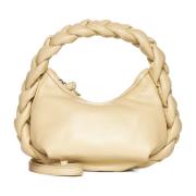 Hereu Mini Espiga Läder Crossbody Väska Beige, Dam