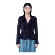 Vivienne Westwood Randig Jacquard Skräddarsydd Blazer Purple, Dam