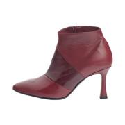 L'arianna Röd Mocka Ankelboot Red, Dam