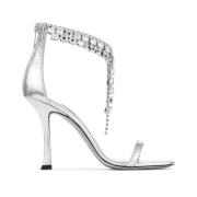 Jimmy Choo Kristalldekorerade Stilettklackskor Gray, Dam