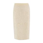 Fabiana Filippi Frasig Effekt Midi Kjol Beige, Dam