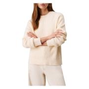 Calvin Klein Boucle Rib Relax Sweater Beige, Dam