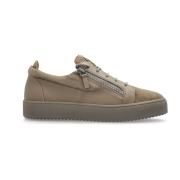 Giuseppe Zanotti Suede Sneakers Beige, Herr