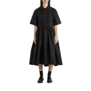 Jil Sander Svart Poplin Blusklänning Black, Dam