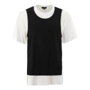 Comme des Garçons Kontrasterande Front Tank Top T-shirt Black, Herr