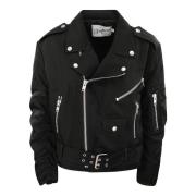 Vaquera Nylon Biker Bomberjacka med Fickor Black, Dam