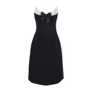 Shushu/Tong Svart Bustier-Stil Klänning med Bågdetalj Black, Dam