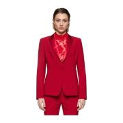 Dondup Ullblandning Enkelknäppt Blazer Red, Dam