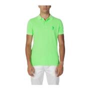 U.s. Polo Assn. Grön Bomullspolotröja Kortärmad Green, Herr