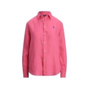 Polo Ralph Lauren Linneskjorta med spetskrage Pink, Dam