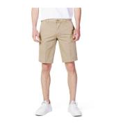 Blauer Bomull Bermuda Shorts Beige, Herr