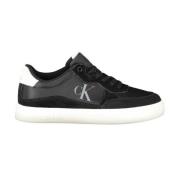 Calvin Klein Svart Polyester Sneaker med Stötdämpande Sula Black, Herr