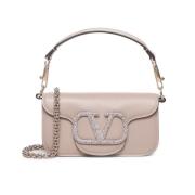 Valentino Garavani Rosa Locò Liten Läder Axelväska Pink, Dam