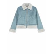 Paul Smith Turkos Fuskpäls Blouson Jacka Blue, Dam