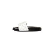 Tory Burch Double T Pool Slide Sandaler Black, Dam