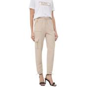 Michael Kors Beige Jogger Felpa Byxor Beige, Dam