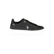 U.s. Polo Assn. Svarta Polyester Dam Sneakers Black, Dam