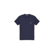 Emporio Armani Blå Modal T-shirt Höst/Vinter Kollektion Blue, Herr