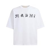 Marni Vit Blommig Tryck Kortärmad T-shirt White, Herr