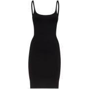 Dsquared2 Svart Ärmlös Scoop Neck Klänning Black, Dam