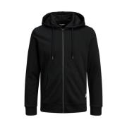 Jack & Jones Svart Bomull Huva Tröja Black, Herr